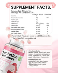 Front packaging shot of Lactation Gummies Raspberry flavor.