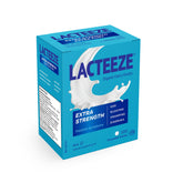 Lacteeze Extra Strength mint-flavored chewable tablet close-up