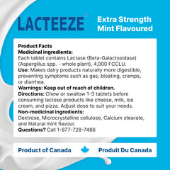 Lactose digestion support with Lacteeze Extra Strength