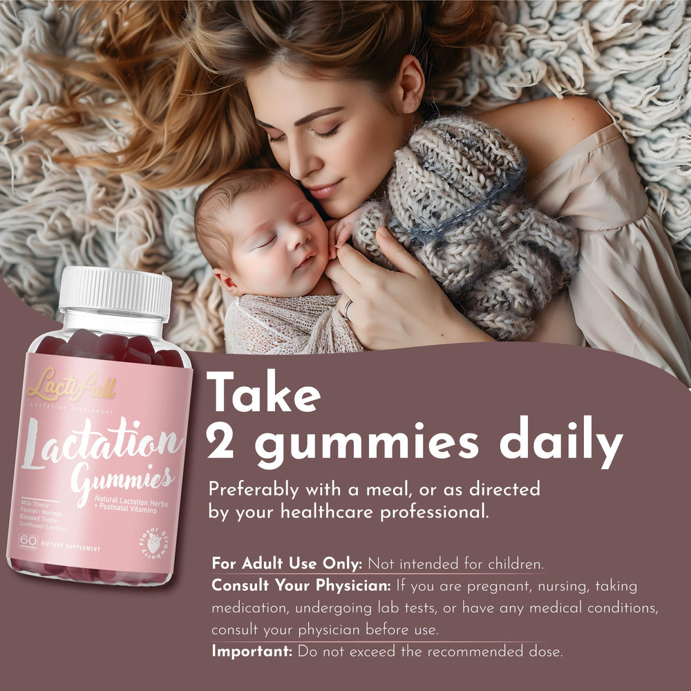 Gummies displayed with a focus on serving size for daily use