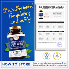 Vegetarian, non-GMO, gluten-free probiotic label