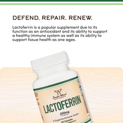 Supplement facts panel for Bioferrin Lactoferrin
