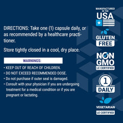 Non-GMO certification label for Lactoferrin Caps