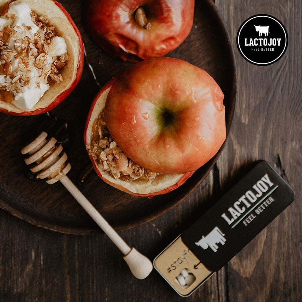 Dairy-free dessert with lactase supplement