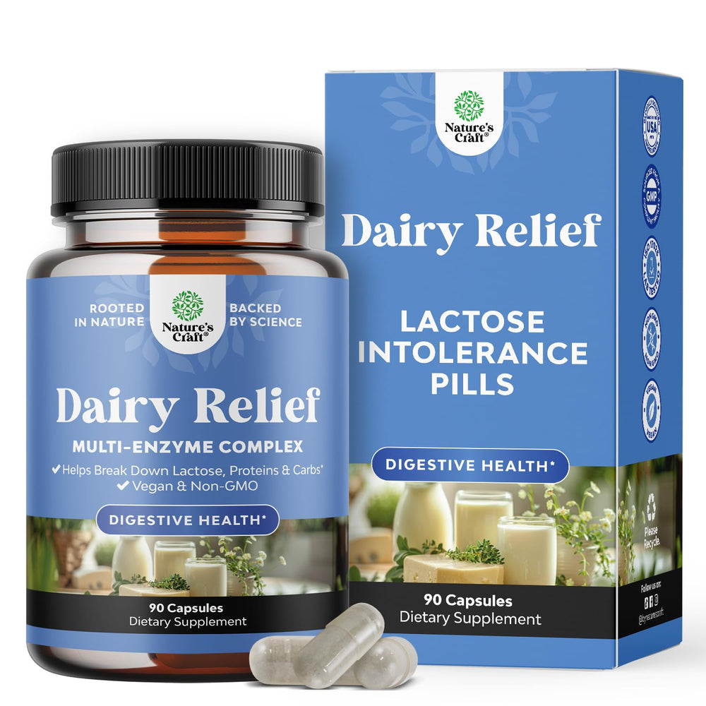Bottle of Lactose Intolerance Pills 90 Days Supply