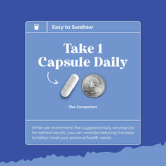 Person taking a dose with meals to aid digestion