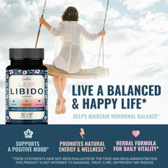 Herbal capsules illustrating hormonal balance support