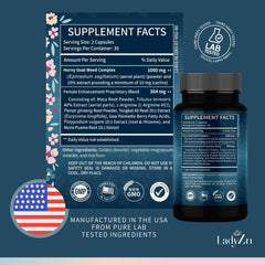 Maca Root and Tribulus Terrestris ingredients close-up