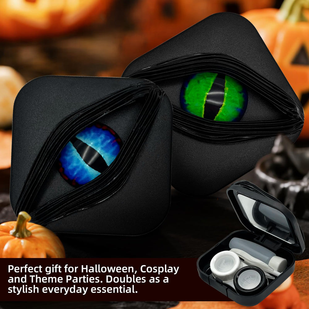 Two-pack lens case set, portable and durable for travel