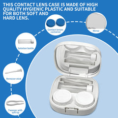 Built-in mirror, contact lens applicator and remover tools for LADYPONYCSC case