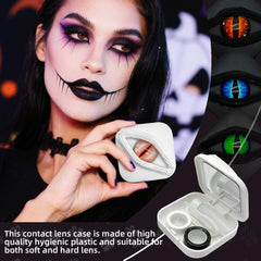 Compact, durable hard shell interior with mirrored lid and space