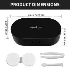 Left and right labeled compartments on lens case