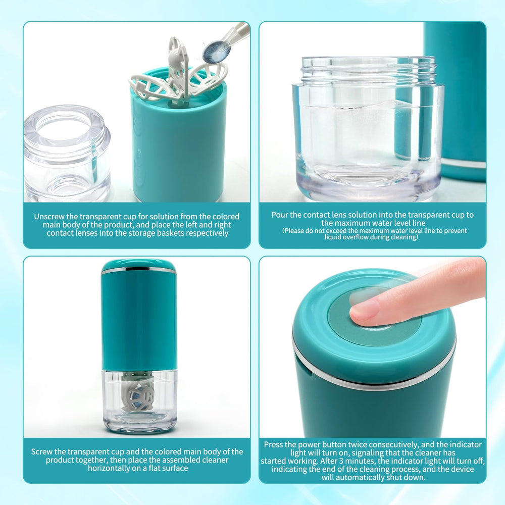 Blue LADYPONYCSC contact lens cleaner top view