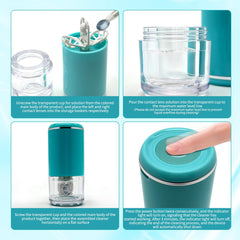 Blue LADYPONYCSC contact lens cleaner top view