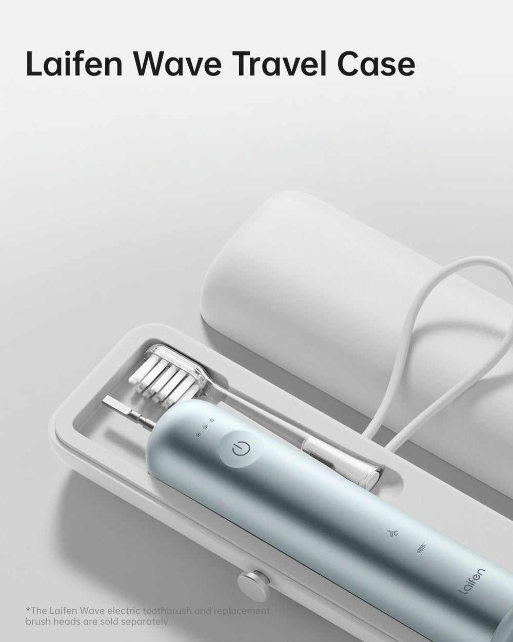 Hygienic white ABS plastic travel case exterior