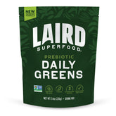 Front view of Laird Superfood Prebiotic Daily Greens Powder in a 7.8 oz bag
