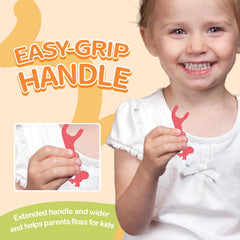 Rose red Lakeyface biodegradable kids flossers