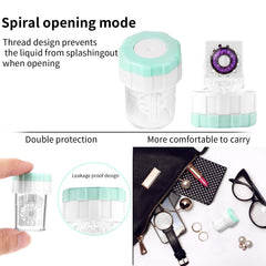 Detergent cover with rotating mechanism for lens cleaning
