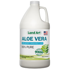 Land Art Aloe Vera Juice 64 oz bottle on white background