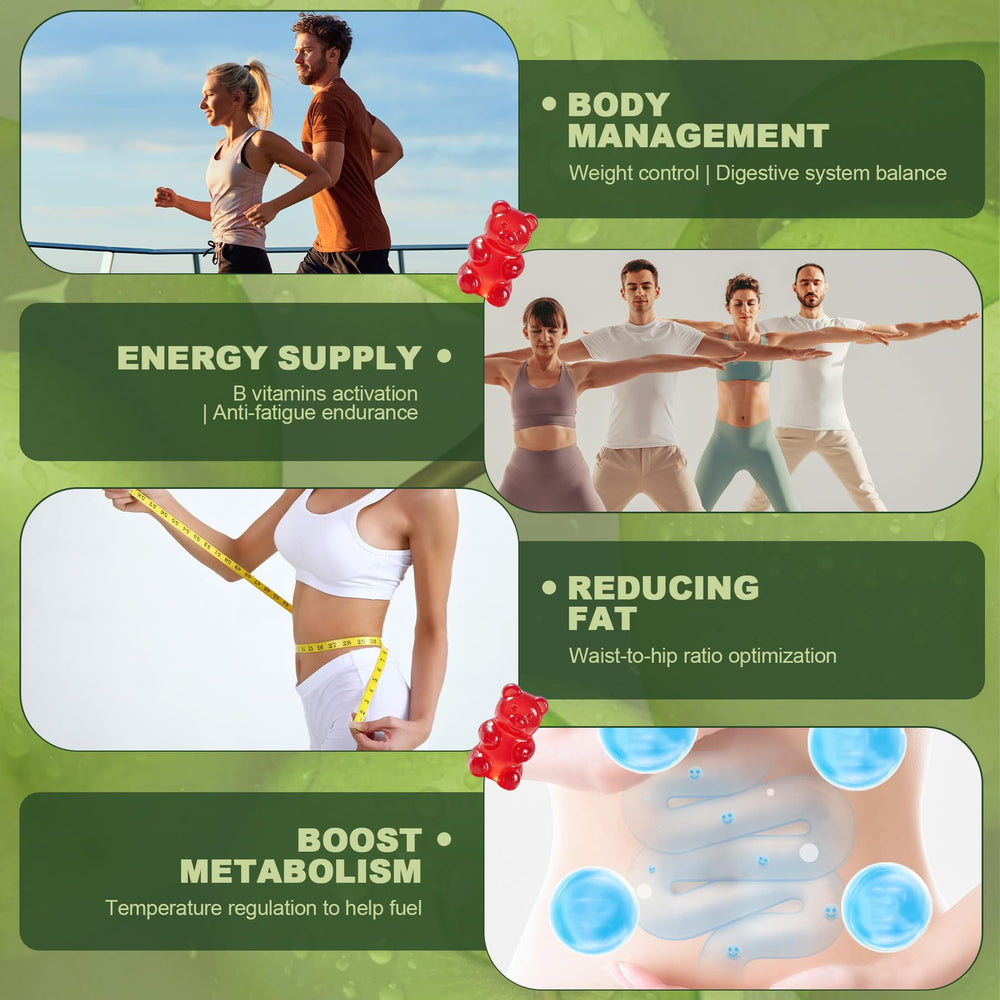 Gummies displayed with packaging for 60-count presentation