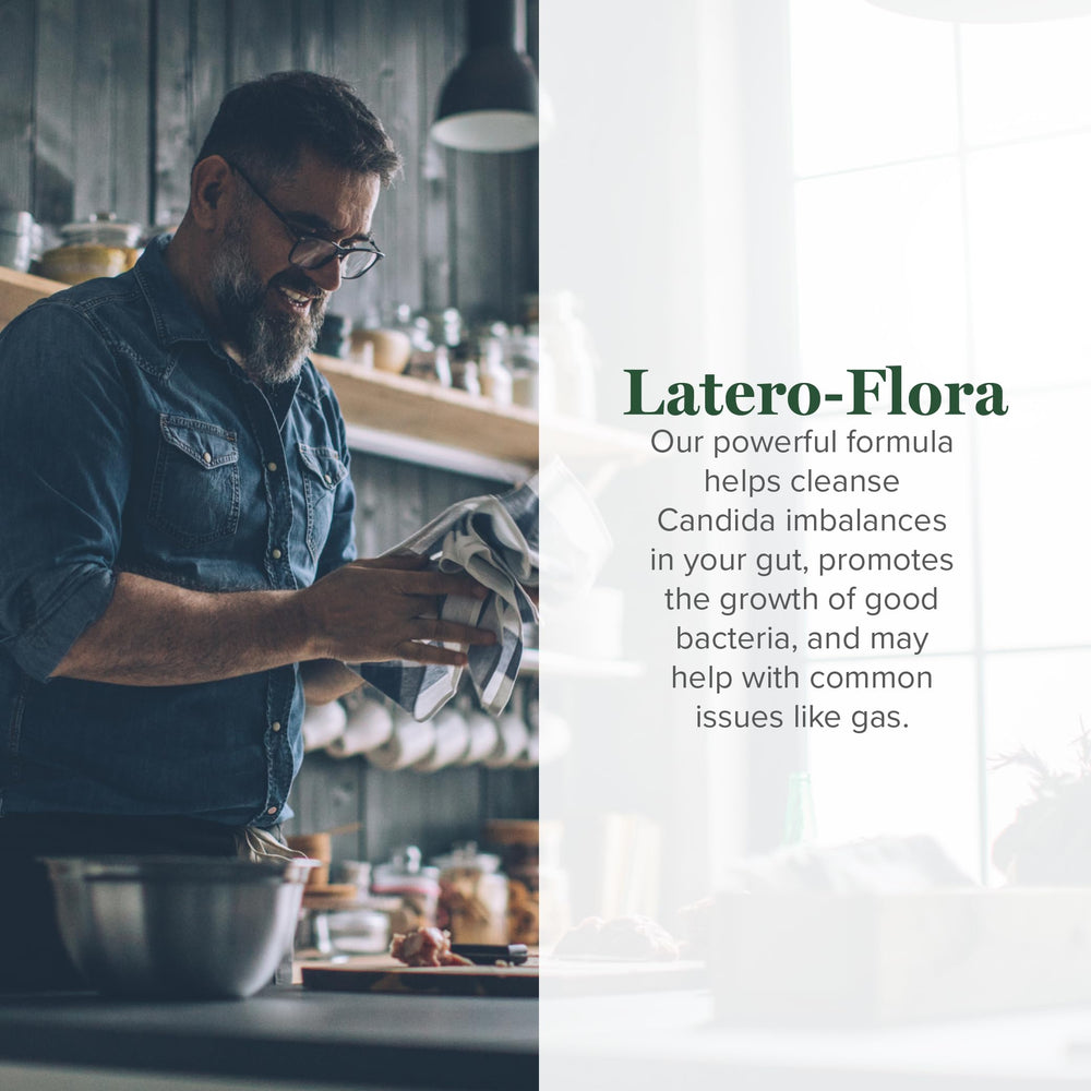 Front view of Latero-Flora Probiotic 60 Count bottle