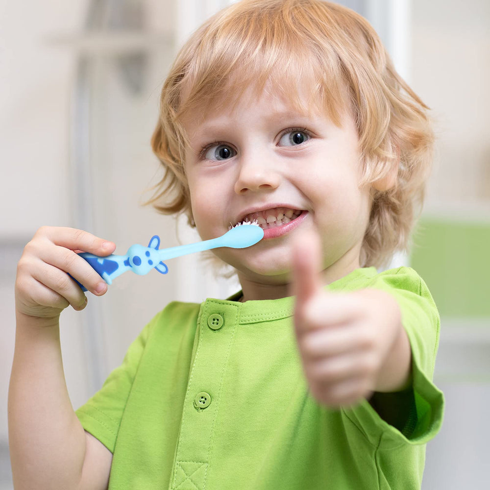 Cartoon animal toothbrushes appealing to kids