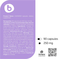 Lavender flowers used in capsules