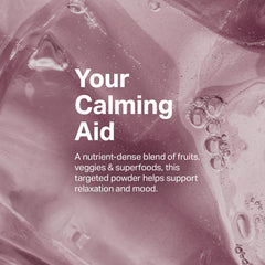 Lavender lemonade flavor powder in glass