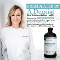 Lavender and peppermint essential oils in the mouthwash