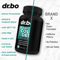 Laxative detox supplements packaging