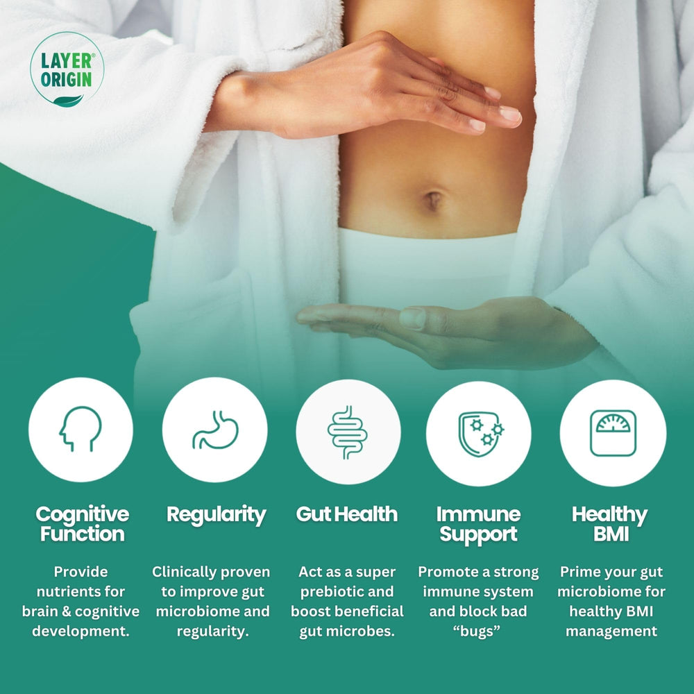 PureHMO 2'-FL prebiotic powder being poured into a scoop