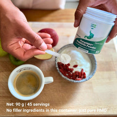 Probiotic bacteria and immune health concept with HMO