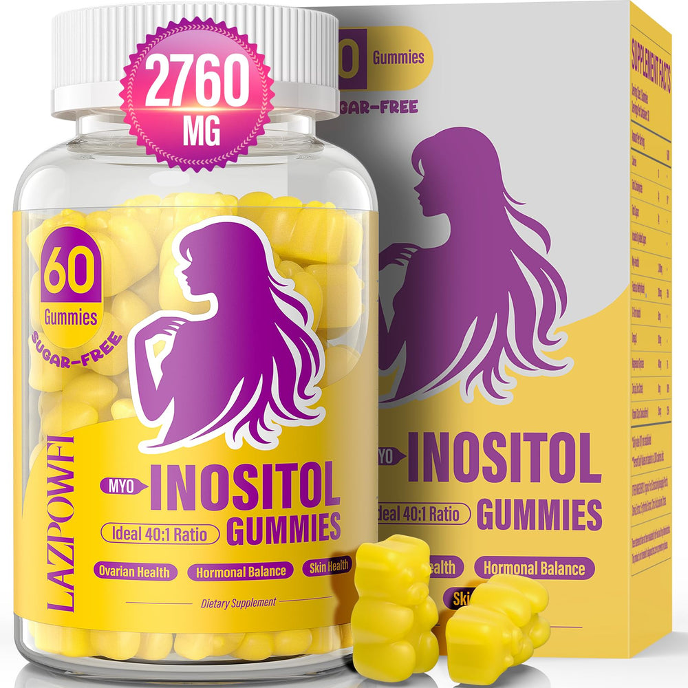 Product hero image of Lazpowfi Inositol Gummies with 40:1 Myo-Inositol and D-Chiro-Inositol for women