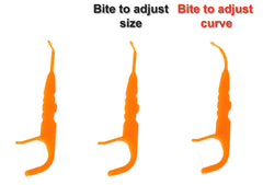 Tooth pick included for removing particles around braces