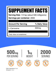 Serving size illustration for L-Carnosine powder 500mg
