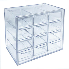 Compact daily contact lens case in use with 12-lattice design