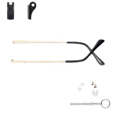 Gold metal glasses replacement legs – front view