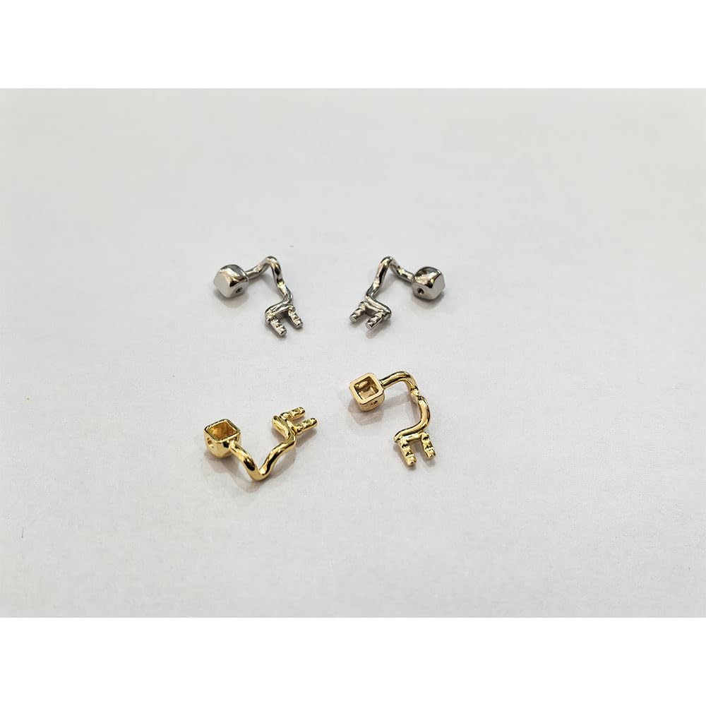 Gold-colored nose pad arm replacement kit for glasses