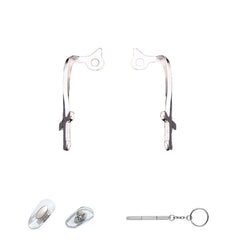 LCLONY silver metal nose pads for glasses