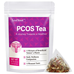 Leafroot PCOS Tea cup steep promotes a calming ritual while supporting potential balance.