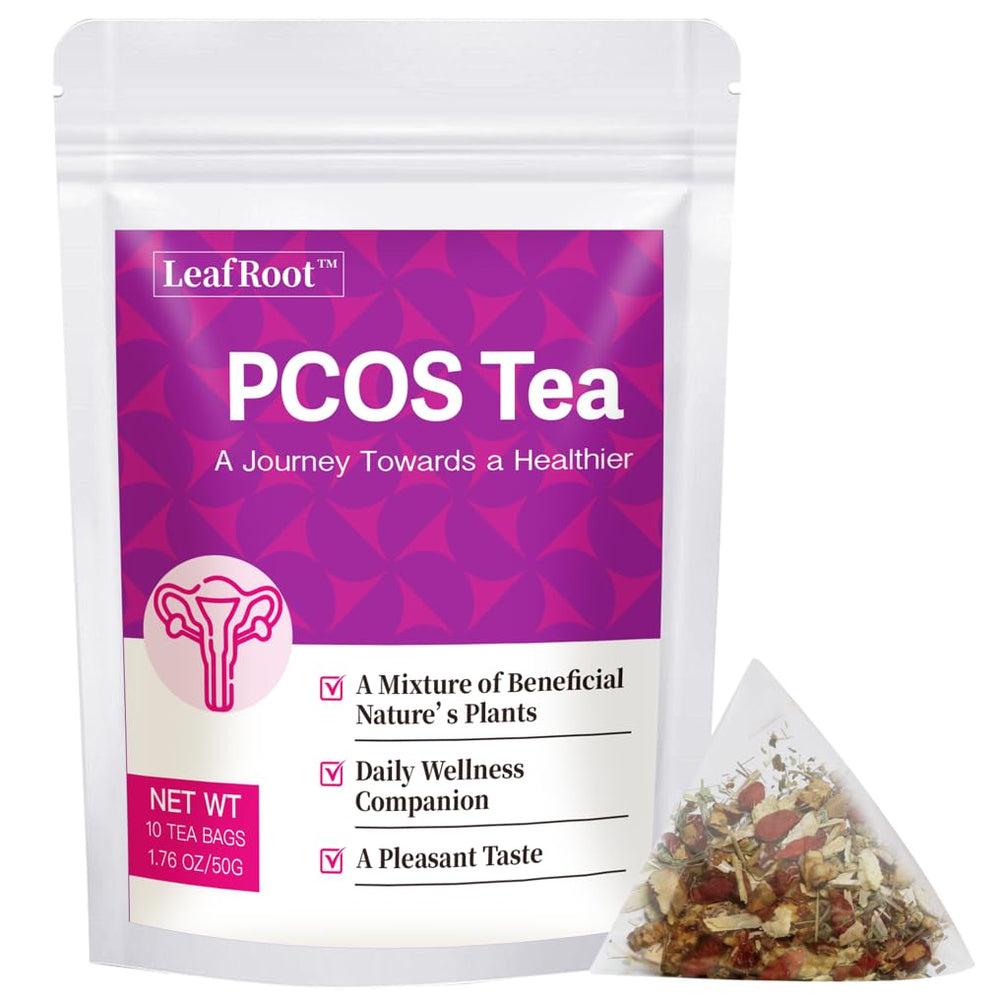 Front view of LEAFROOT PCOS Tea tin