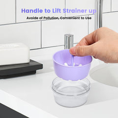 Strainer basket with handle for easy soaking and drying