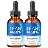 Lean Drops bottle front view with dropper