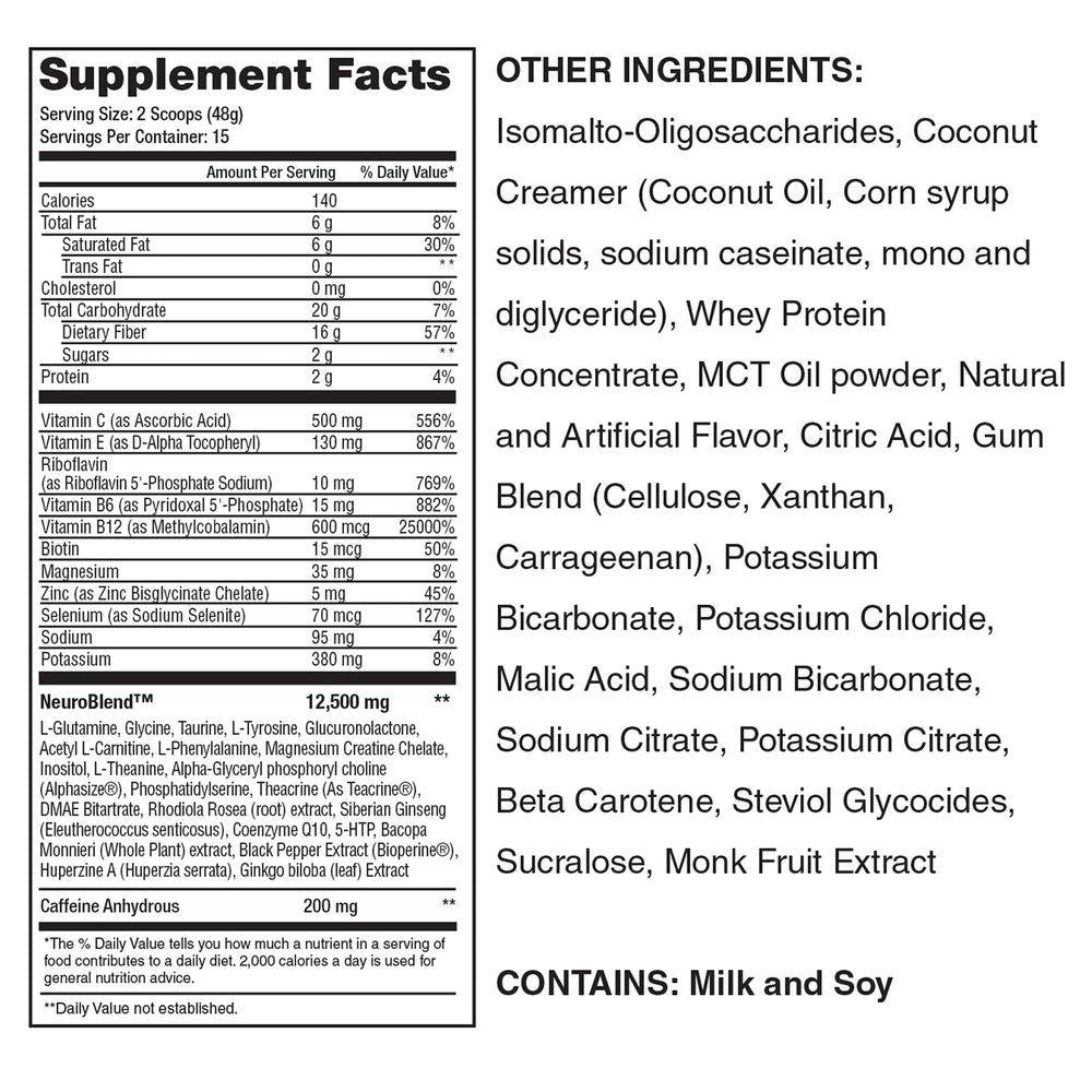 LEAN1 Neuro scoop dispensing powder ready to mix for a mental energy boost