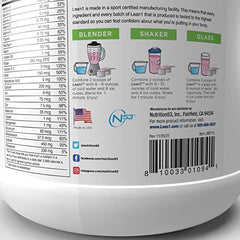 Graphic showing 18 fruits and vegetables included in Lean1 Strawberry