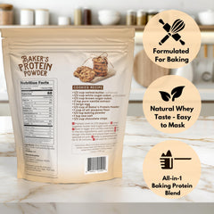 LEANBAKERS protein powder scoop for precise baking measurements.