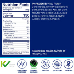 LeanFit WHEY Protein Natural Vanilla 24g protein per serving for muscle recovery