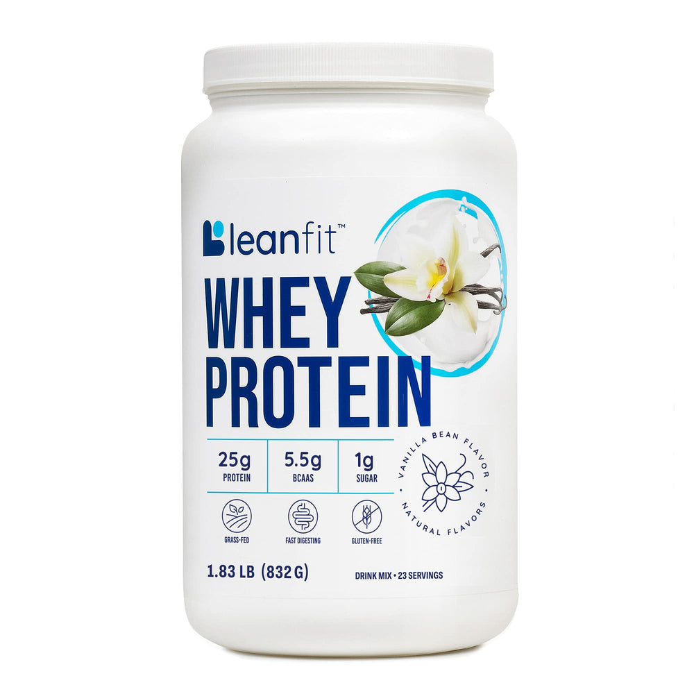 LeanFit WHEY Protein Natural Vanilla powder for post-workout shakes