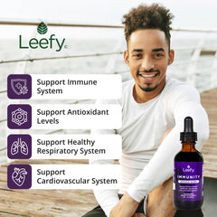 Dropper dispensing Immunity Defense Blend liquid