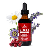 Bottle of Leefy Organics Tart Cherry Nidra showing fast-absorbing formula